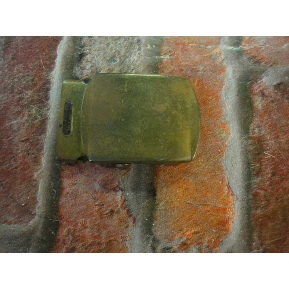 vintage solid brass belt buckle‎